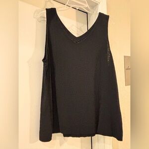 Chico’s Black Sleeveless Top V neck and V back Size 3 = XL